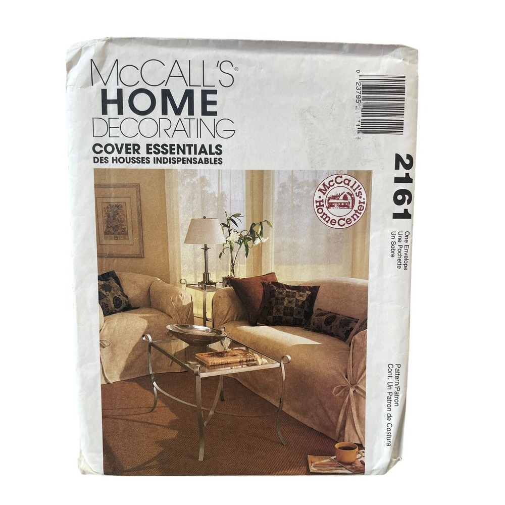 McCall's 2161 Home Decorating Slipcovers Sofa Chair Pillows 1990s